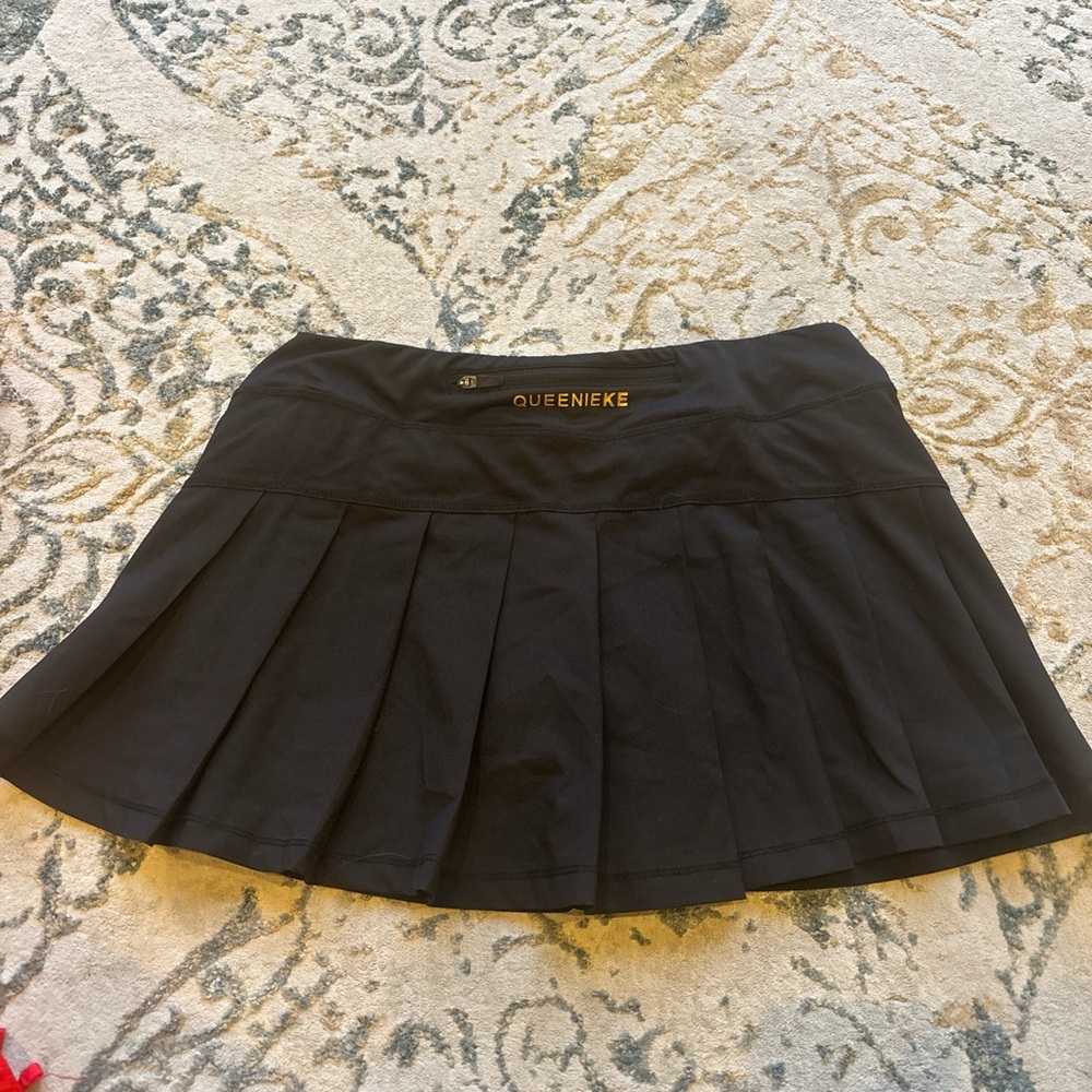 Black Pleated Skater Mini